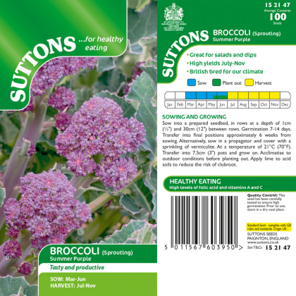 Seeds - Broccoli (Sprouting) Summer Purple Seeds - Broccoli (Sprouting) Summer Purple