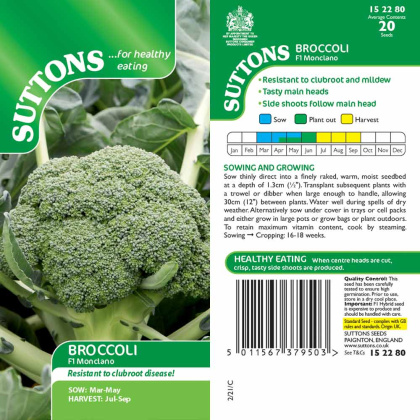 Seeds - Broccoli F1 Monclano Seeds - Broccoli F1 Monclano