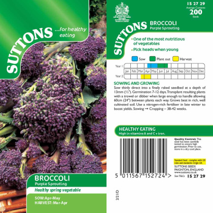 Seeds - Broccoli Purple Sprouting Seeds - Broccoli Purple Sprouting