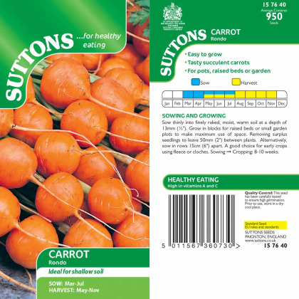 Seeds - Carrot Rondo Seeds - Carrot Rondo