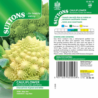 Seeds - Cauliflower Romanesco White and Green