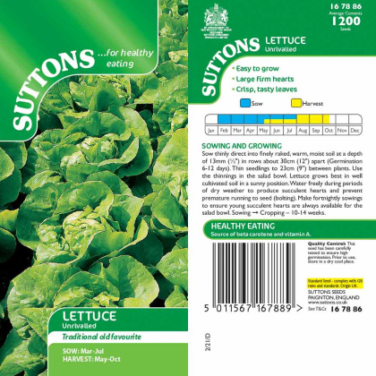 Seeds - Lettuce Unrivalled Seeds - Lettuce Unrivalled