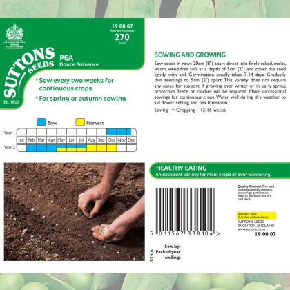 Seeds - Pea Douce Provence