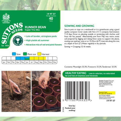 Seeds - Runner Bean Super Trio Mix