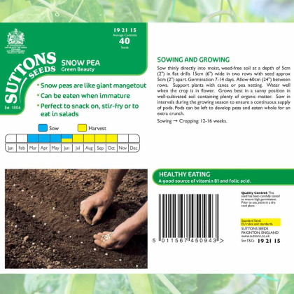 Seeds - Snow Pea Green Beauty