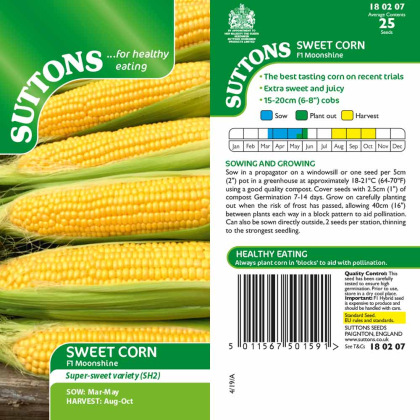Seeds - Sweet Corn Moonshine F1 Seeds - Sweet Corn Moonshine F1