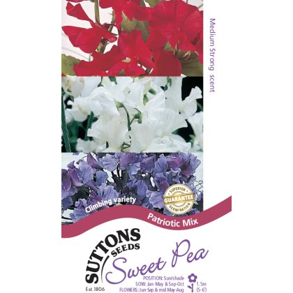 Seeds - Sweet Pea Patriotic Mix Seeds - Sweet Pea Patriotic Mix