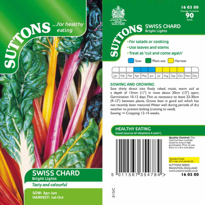 Seeds - Swiss Chard Bright Lights Seeds - Swiss Chard Bright Lights