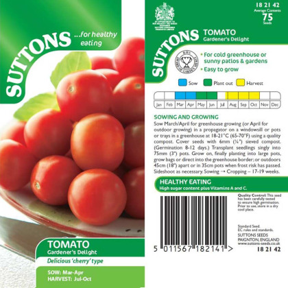 Seeds - Tomato Gardeners Delight Seeds - Tomato Gardeners Delight