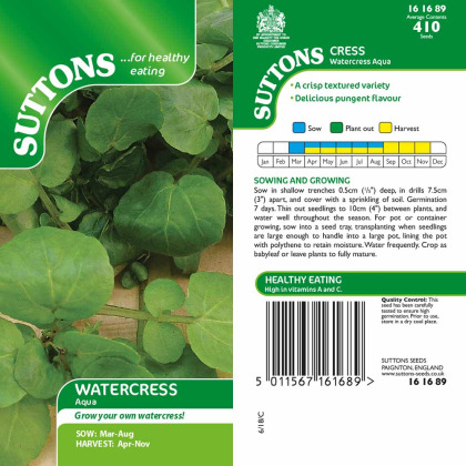 Seeds - Watercress Aqua Seeds - Watercress Aqua