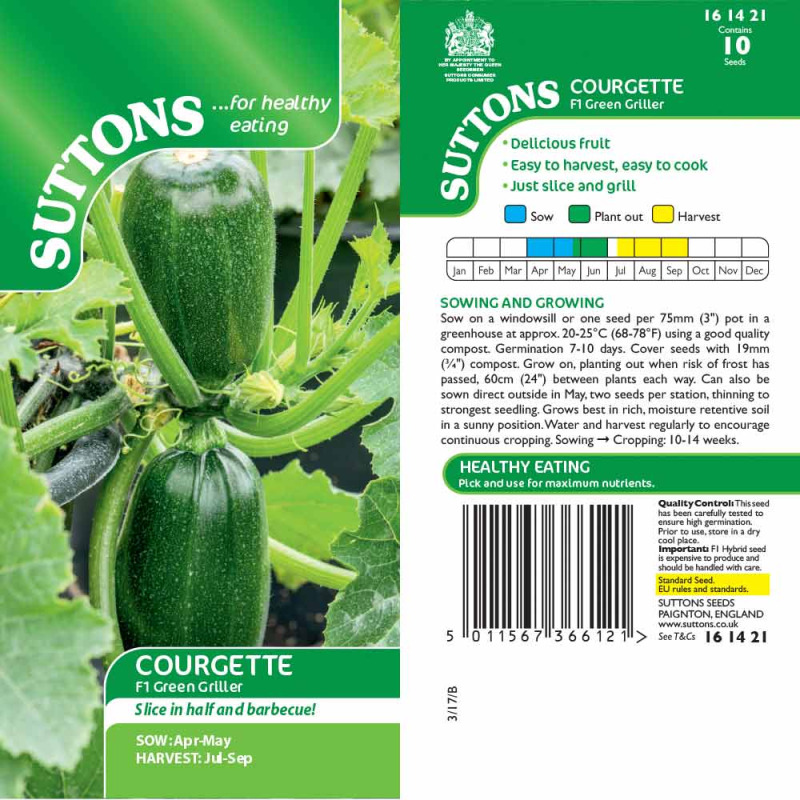 161421 Courgette F1 Green Griller