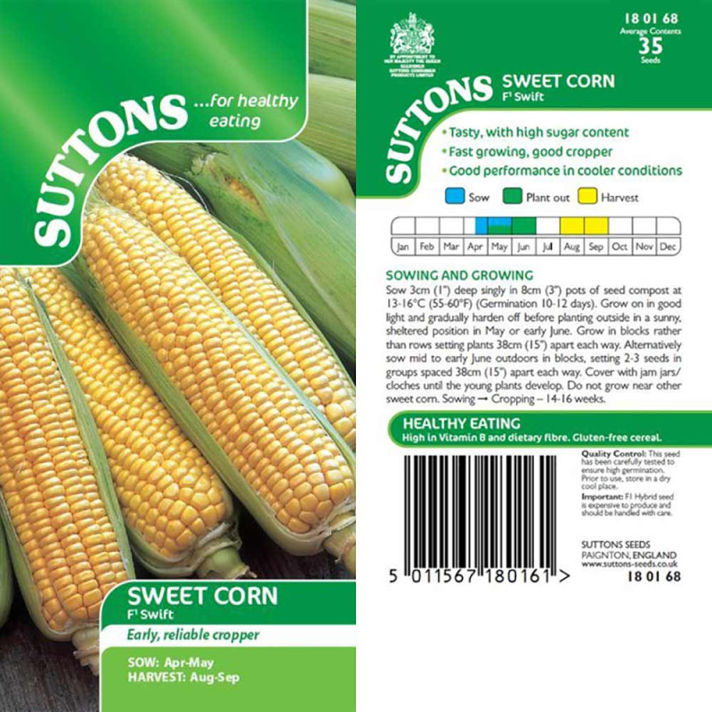 180168 Sweet Corn F1 Swift